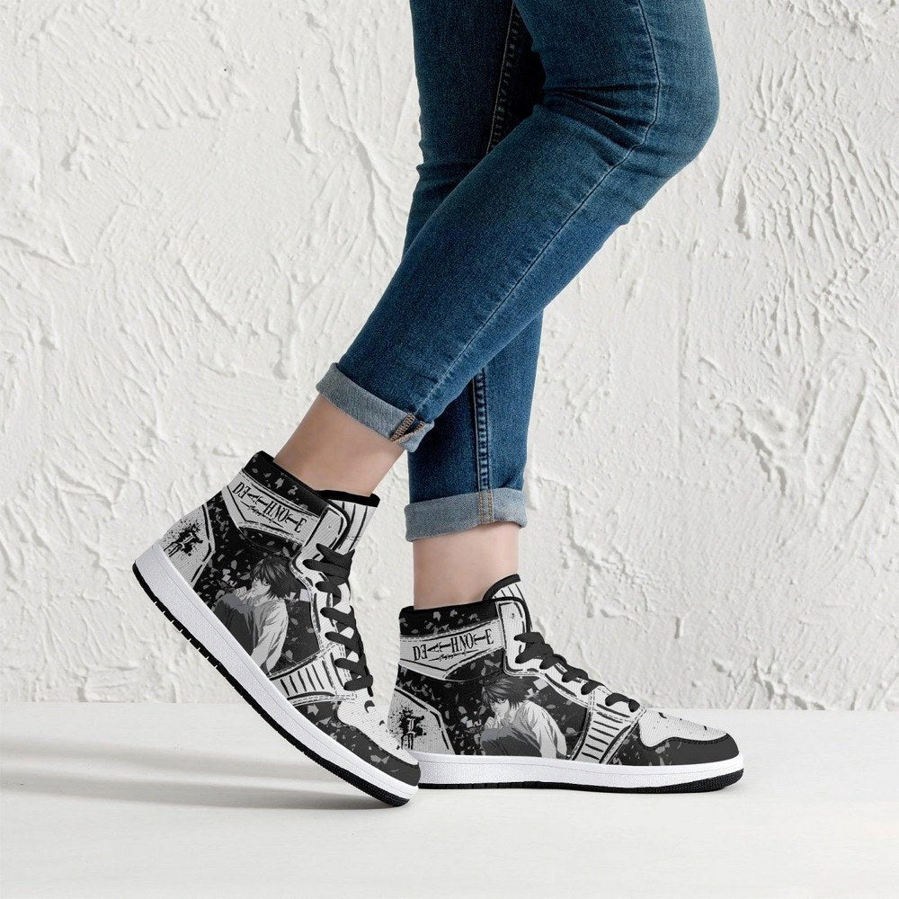 L Lawliet Ryuzaki Desu Nōto JD1 High Top Shoes
